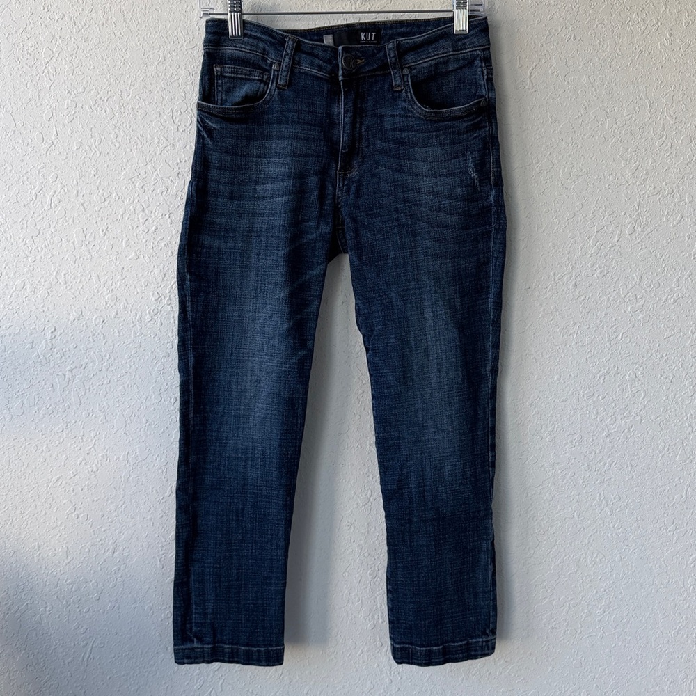 Kut from‎ the Kloth Indigo Jeans - Lauren Crop Straigh Leg Size 2